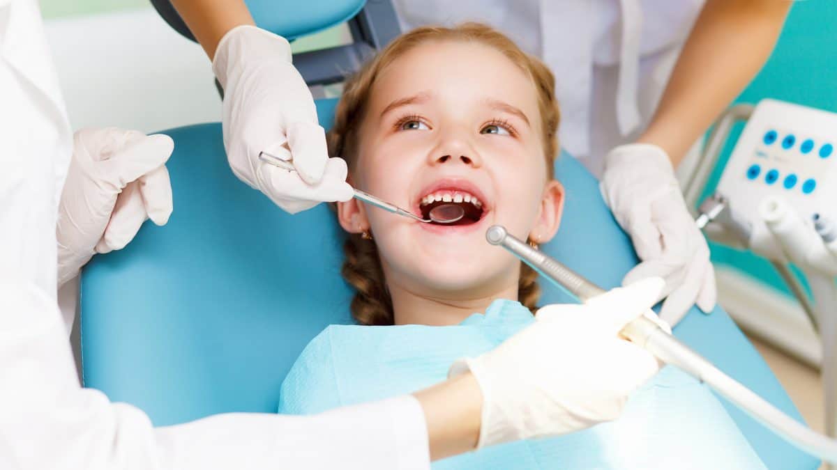 Pediatric dental care illustration